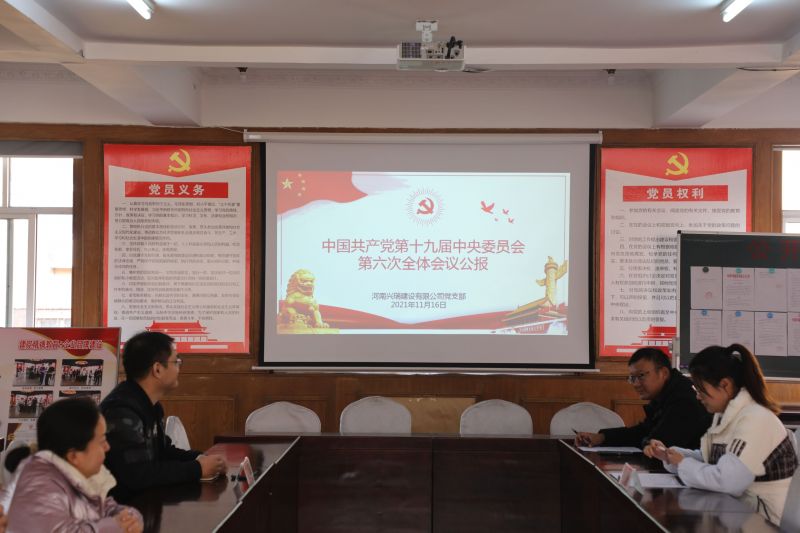 公司黨支部認真學(xué)習(xí)黨的十九屆六中全會精神